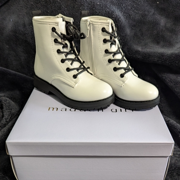 MADDEN GIRL Kurrt Combat Boots Crocodile White - Picture 7 of 14